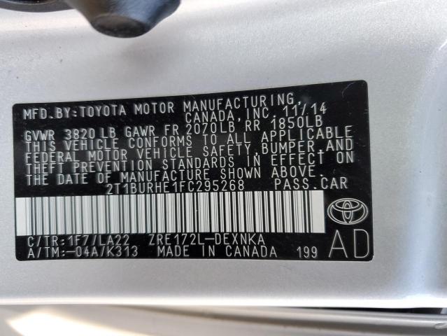 Photo 12 VIN: 2T1BURHE1FC295268 - TOYOTA COROLLA 