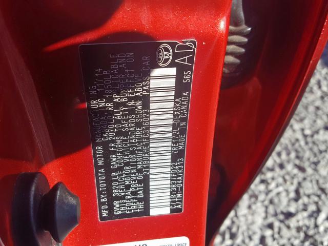 Photo 9 VIN: 2T1BURHE1FC316023 - TOYOTA COROLLA L 