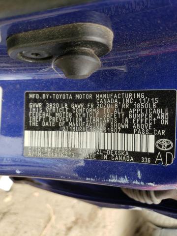 Photo 9 VIN: 2T1BURHE1GC561907 - TOYOTA COROLLA L 