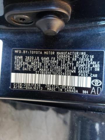 Photo 9 VIN: 2T1BURHE1GC604609 - TOYOTA COROLLA L 