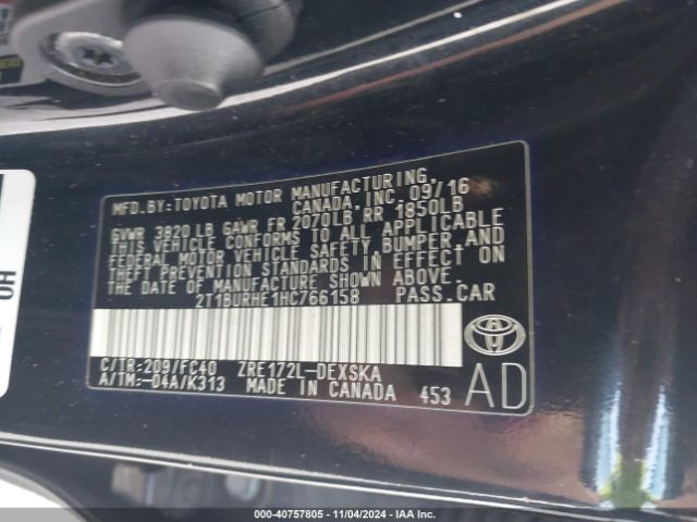 Photo 8 VIN: 2T1BURHE1HC766158 - TOYOTA COROLLA 