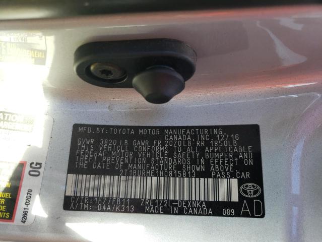 Photo 9 VIN: 2T1BURHE1HC815813 - TOYOTA COROLLA LE 