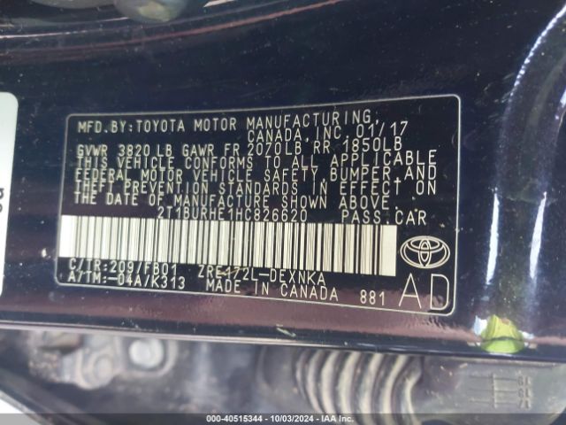 Photo 8 VIN: 2T1BURHE1HC826620 - TOYOTA COROLLA 