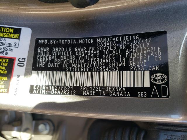 Photo 9 VIN: 2T1BURHE1HC854353 - TOYOTA COROLLA 