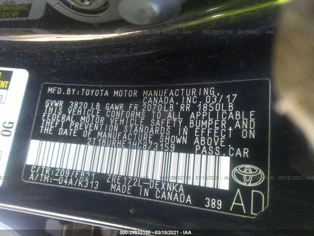 Photo 8 VIN: 2T1BURHE1HC873159 - TOYOTA COROLLA 