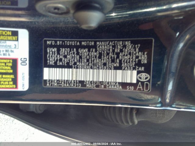 Photo 8 VIN: 2T1BURHE1HC959376 - TOYOTA COROLLA 