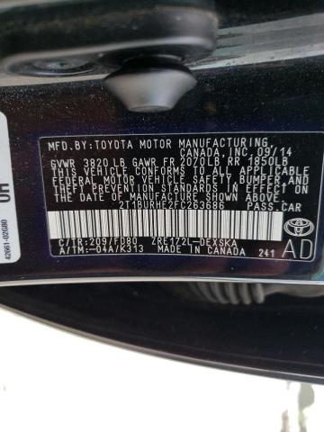 Photo 11 VIN: 2T1BURHE2FC263686 - TOYOTA COROLLA L 