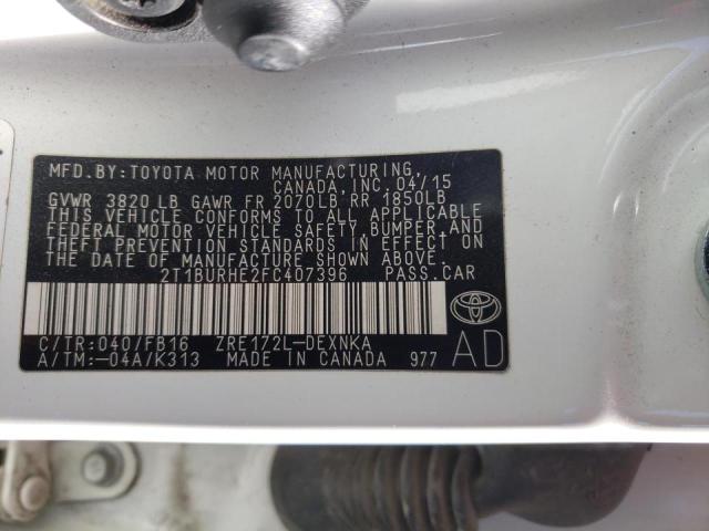 Photo 9 VIN: 2T1BURHE2FC407396 - TOYOTA COROLLA L 