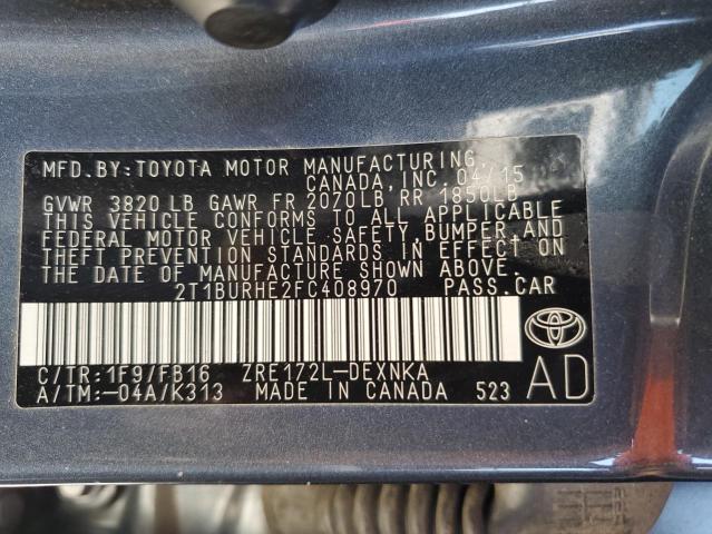 Photo 11 VIN: 2T1BURHE2FC408970 - TOYOTA COROLLA 