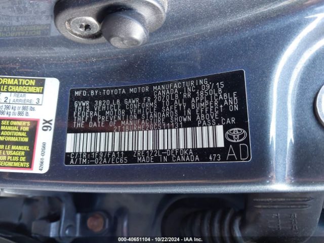 Photo 8 VIN: 2T1BURHE2GC511131 - TOYOTA COROLLA 