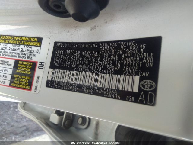 Photo 8 VIN: 2T1BURHE2GC516412 - TOYOTA COROLLA 