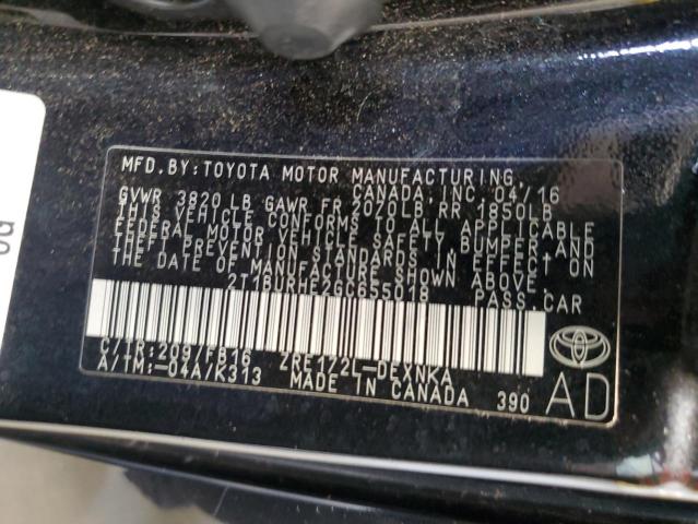 Photo 12 VIN: 2T1BURHE2GC655018 - TOYOTA COROLLA 