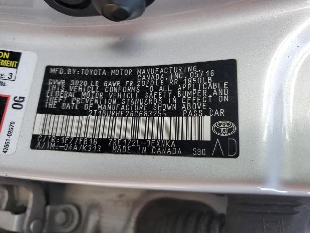 Photo 11 VIN: 2T1BURHE2GC683255 - TOYOTA COROLLA L 