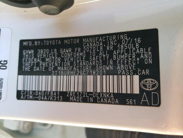 Photo 11 VIN: 2T1BURHE2GC718201 - TOYOTA COROLLA 