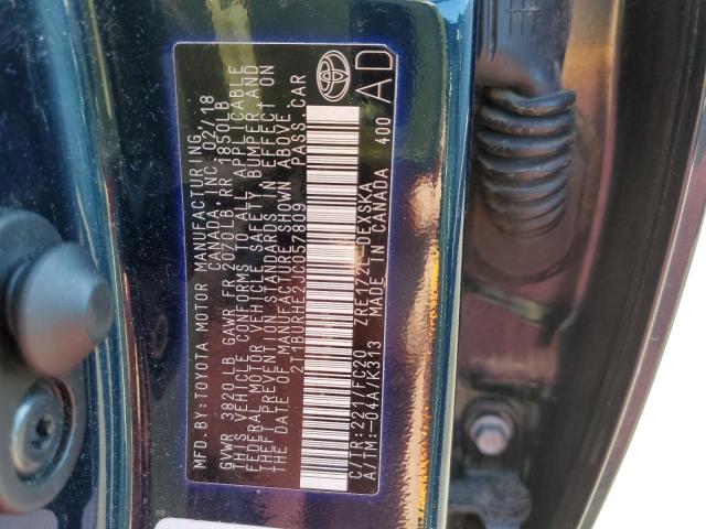 Photo 9 VIN: 2T1BURHE2JC057809 - TOYOTA COROLLA L 