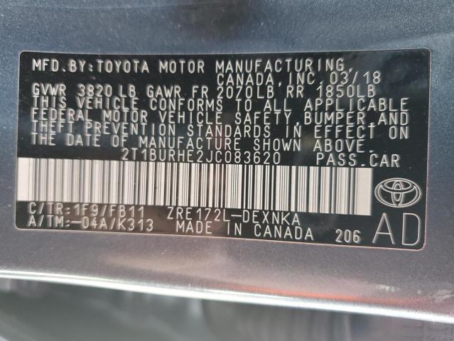 Photo 12 VIN: 2T1BURHE2JC083620 - TOYOTA COROLLA L 