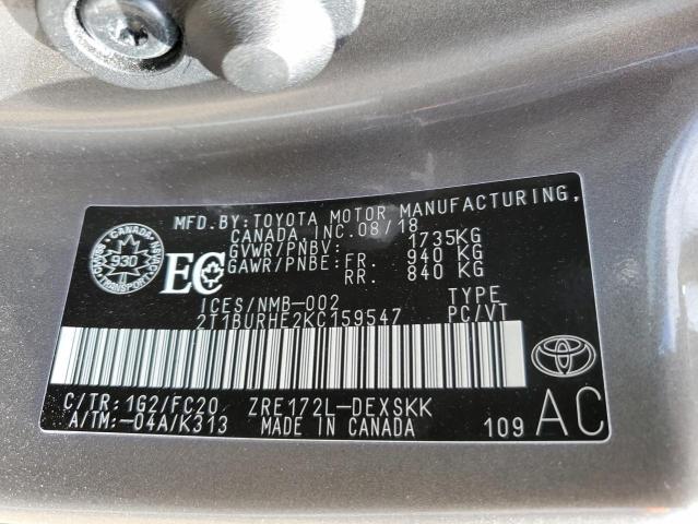 Photo 11 VIN: 2T1BURHE2KC159547 - TOYOTA COROLLA L 