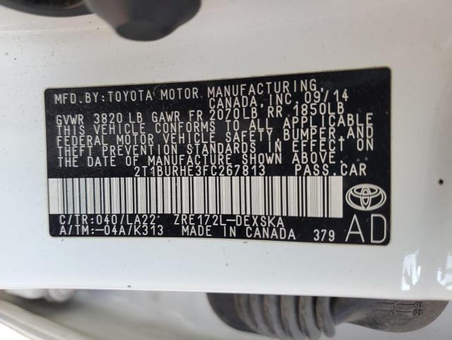 Photo 11 VIN: 2T1BURHE3FC267813 - TOYOTA COROLLA 