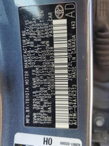 Photo 11 VIN: 2T1BURHE3FC403938 - TOYOTA COROLLA L 