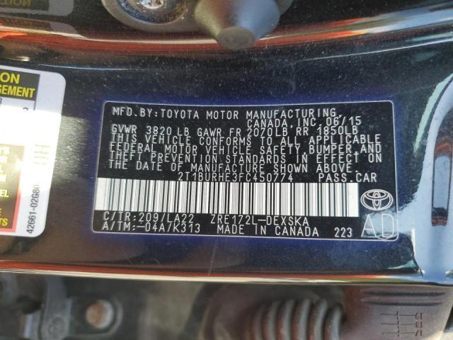 Photo 12 VIN: 2T1BURHE3FC450774 - TOYOTA COROLLA L 