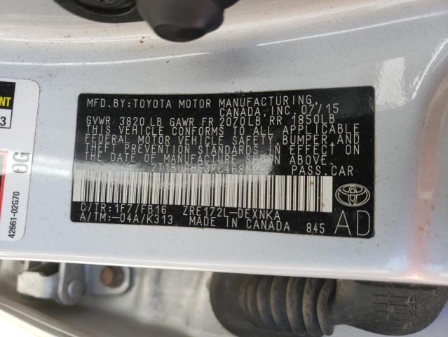 Photo 11 VIN: 2T1BURHE3FC468398 - TOYOTA COROLLA L 