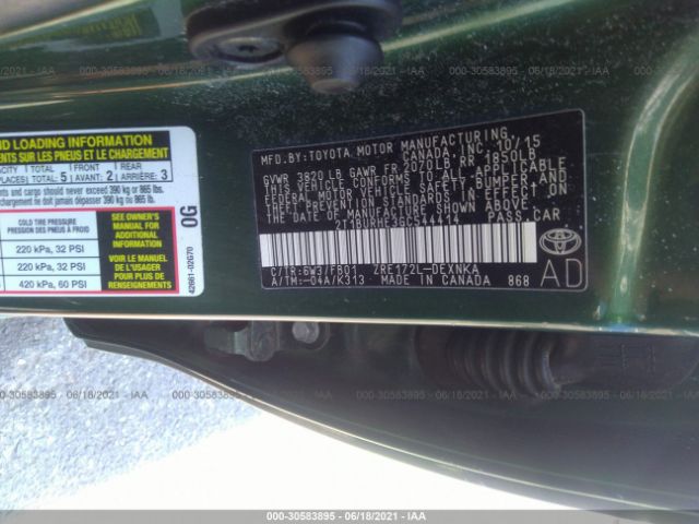 Photo 8 VIN: 2T1BURHE3GC544414 - TOYOTA COROLLA 