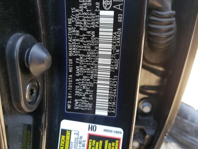 Photo 9 VIN: 2T1BURHE3GC576103 - TOYOTA COROLLA L 