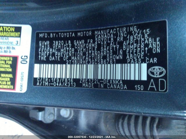 Photo 8 VIN: 2T1BURHE3GC586761 - TOYOTA COROLLA 