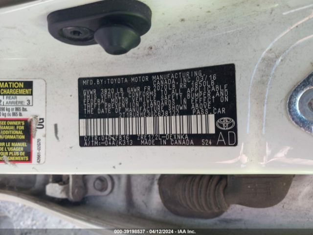 Photo 8 VIN: 2T1BURHE3GC638132 - TOYOTA COROLLA 