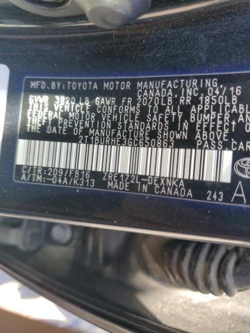 Photo 11 VIN: 2T1BURHE3GC650863 - TOYOTA COROLLA 