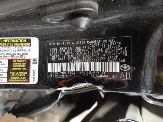 Photo 9 VIN: 2T1BURHE3GC739591 - TOYOTA COROLLA L 