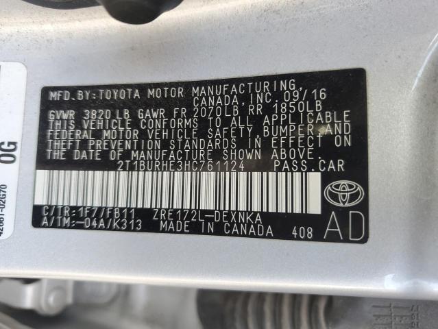 Photo 11 VIN: 2T1BURHE3HC761124 - TOYOTA COROLLA L 