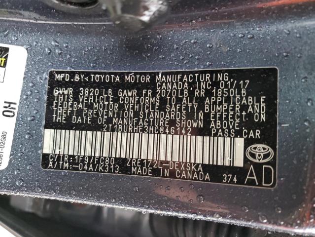 Photo 11 VIN: 2T1BURHE3HC846142 - TOYOTA COROLLA L 