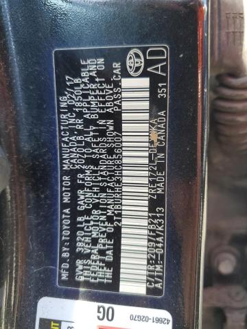 Photo 11 VIN: 2T1BURHE3HC856007 - TOYOTA COROLLA L 