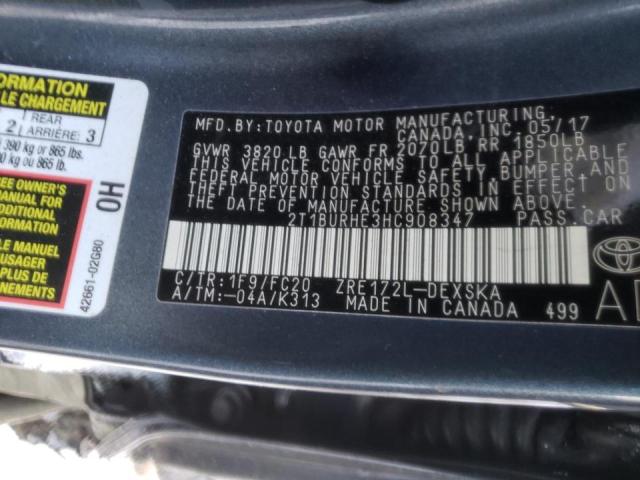 Photo 9 VIN: 2T1BURHE3HC908347 - TOYOTA COROLLA L 