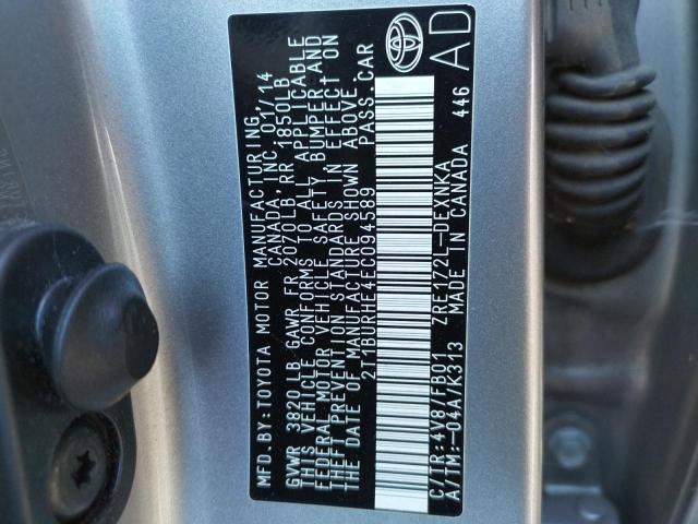 Photo 9 VIN: 2T1BURHE4EC094589 - TOYOTA COROLLA L 