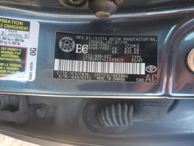 Photo 9 VIN: 2T1BURHE4EC099629 - TOYOTA COROLLA L 