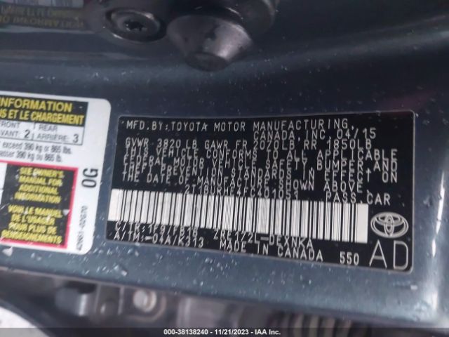 Photo 8 VIN: 2T1BURHE4FC401051 - TOYOTA COROLLA 