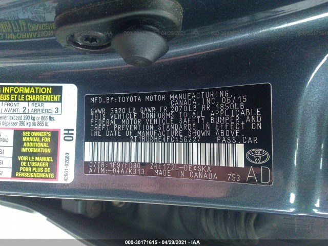 Photo 8 VIN: 2T1BURHE4FC456227 - TOYOTA COROLLA 