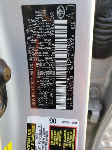 Photo 11 VIN: 2T1BURHE4FC469219 - TOYOTA COROLLA L 