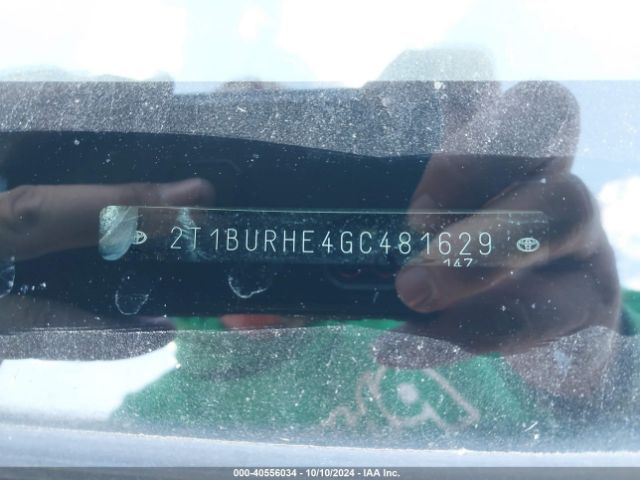 Photo 8 VIN: 2T1BURHE4GC481629 - TOYOTA COROLLA 