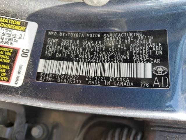 Photo 11 VIN: 2T1BURHE4GC693463 - TOYOTA COROLLA 