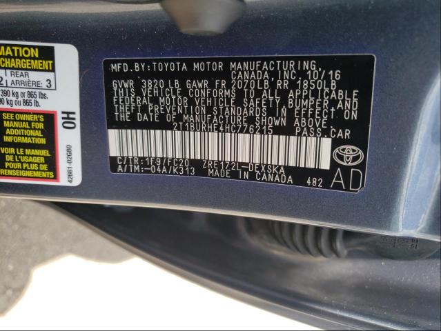 Photo 9 VIN: 2T1BURHE4HC776215 - TOYOTA COROLLA L 