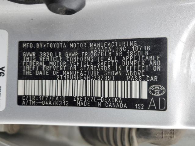 Photo 11 VIN: 2T1BURHE4HC787893 - TOYOTA COROLLA L 