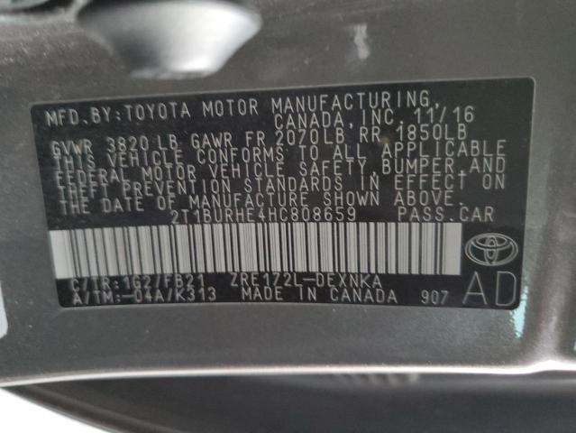 Photo 9 VIN: 2T1BURHE4HC808659 - TOYOTA COROLLA L 