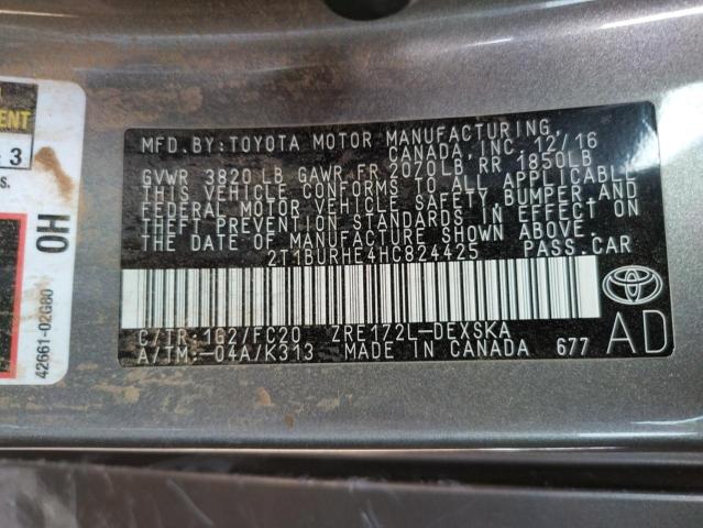 Photo 11 VIN: 2T1BURHE4HC824425 - TOYOTA COROLLA L 