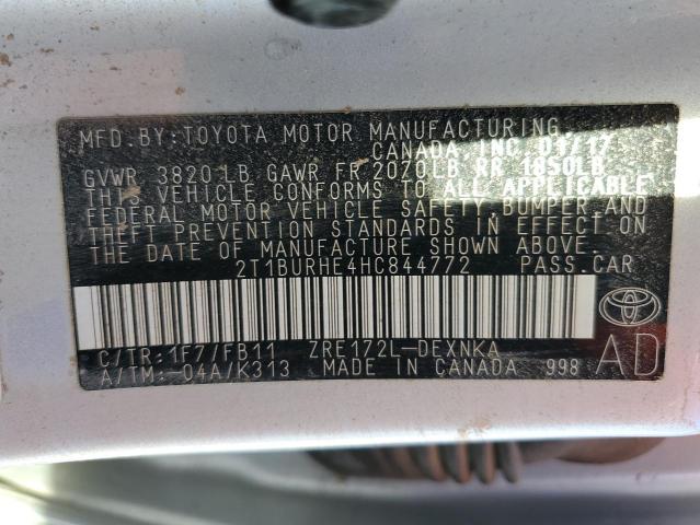 Photo 12 VIN: 2T1BURHE4HC844772 - TOYOTA COROLLA L 