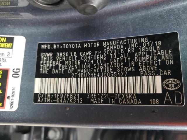 Photo 9 VIN: 2T1BURHE4JC055477 - TOYOTA COROLLA L 