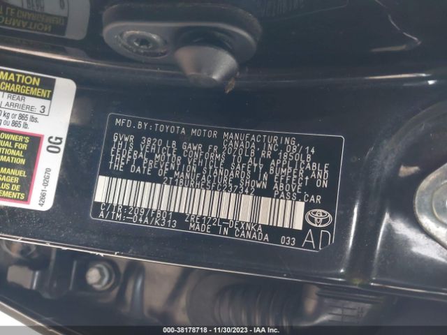 Photo 8 VIN: 2T1BURHE5FC237342 - TOYOTA COROLLA 