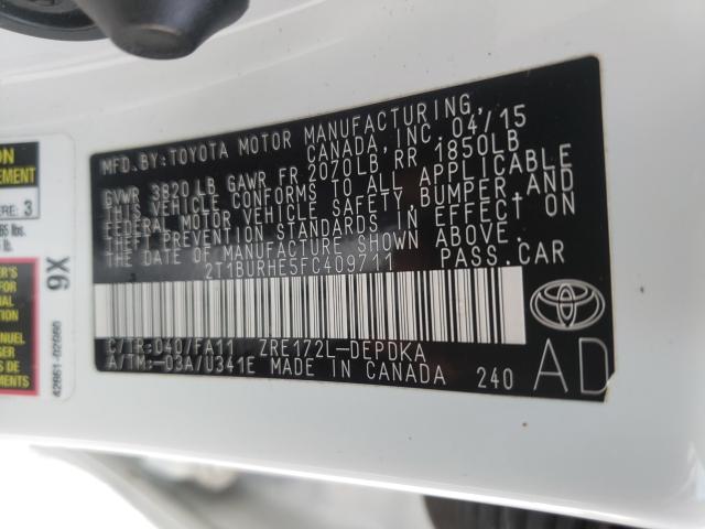 Photo 9 VIN: 2T1BURHE5FC409711 - TOYOTA COROLLA L 